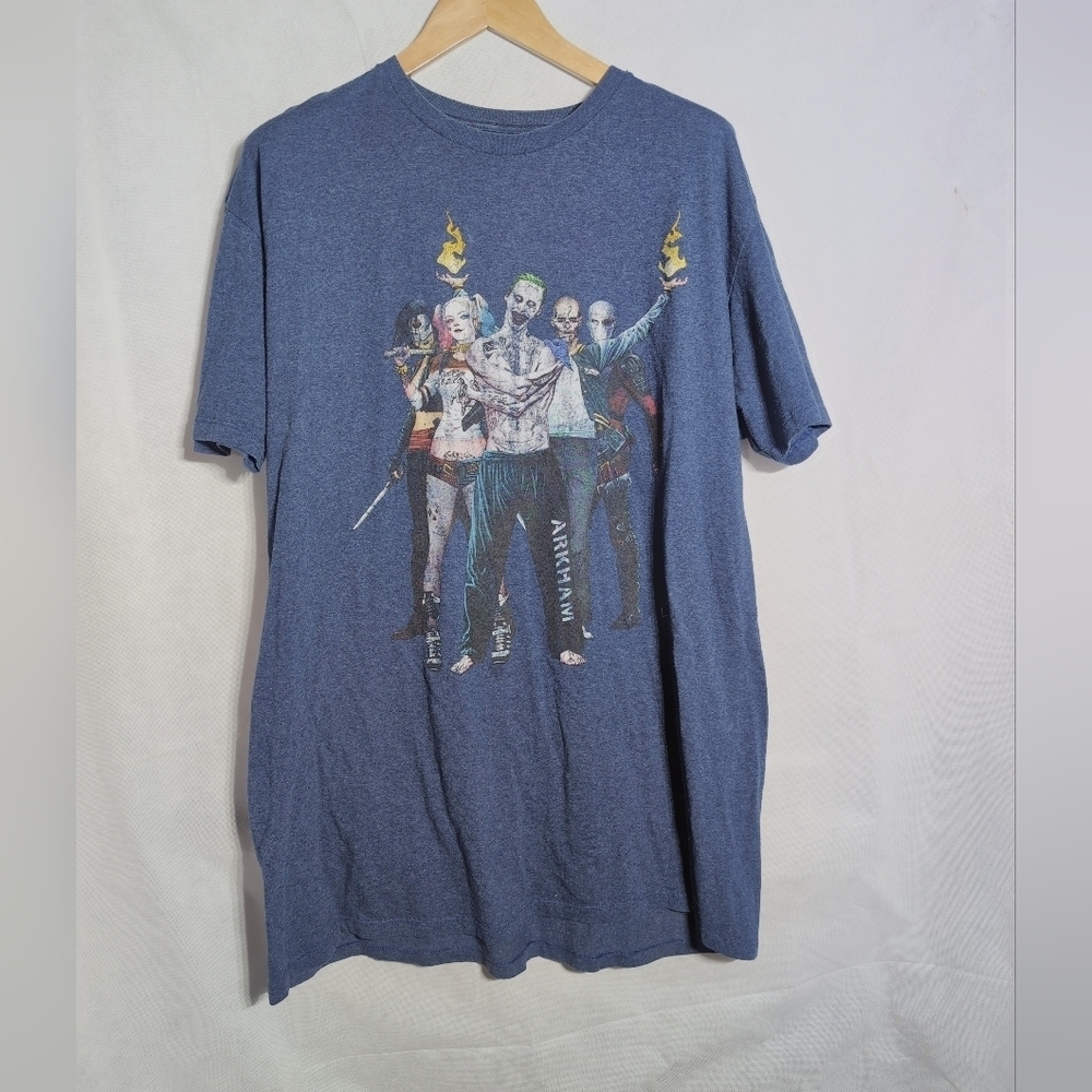 Distressed Blue Suicide Squad DC Comics Graphic T-Shirt 2XL